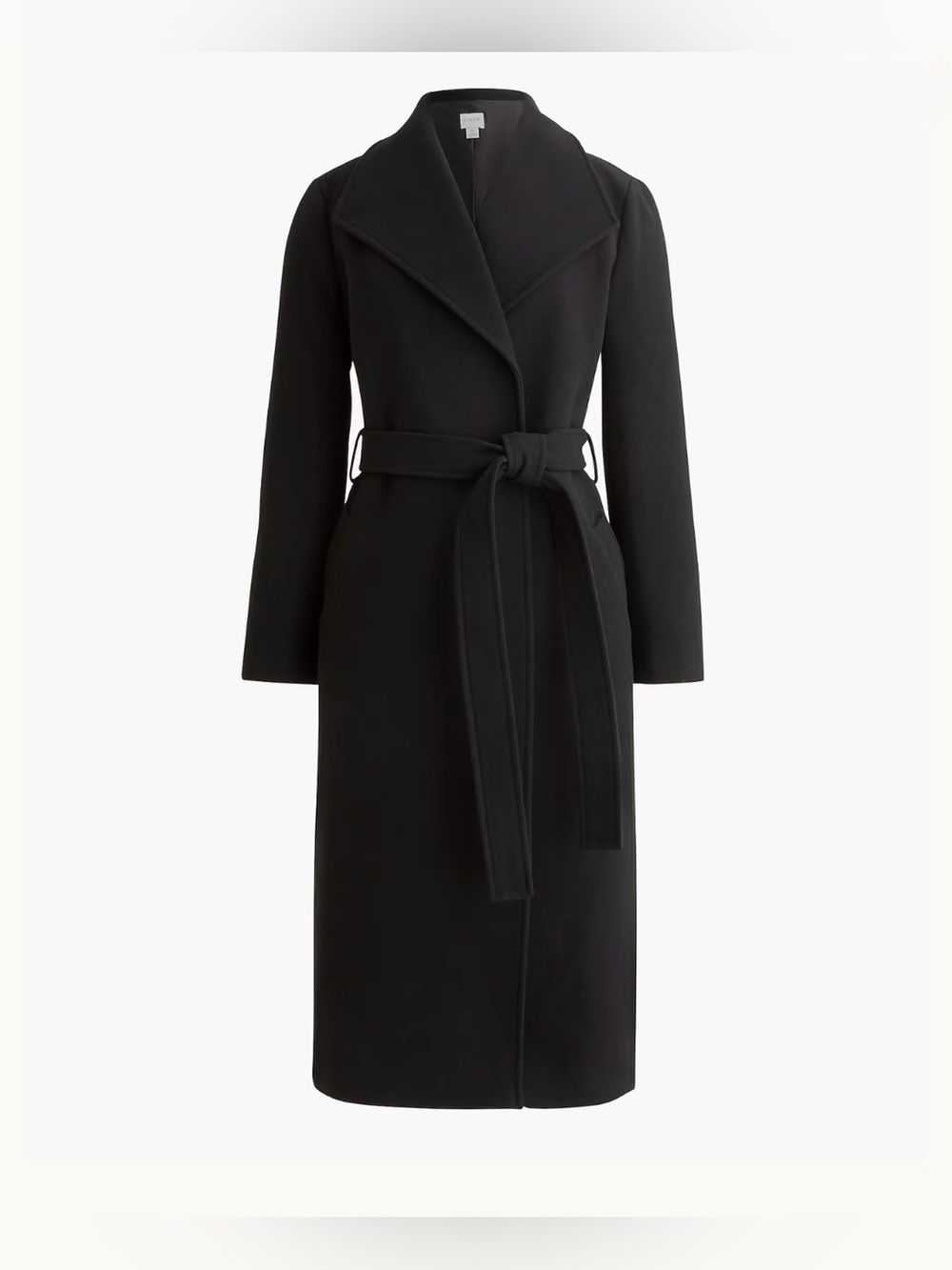 J.Crew Factory. Women’s Belted wool-blend coat. Black 4P.NWT.